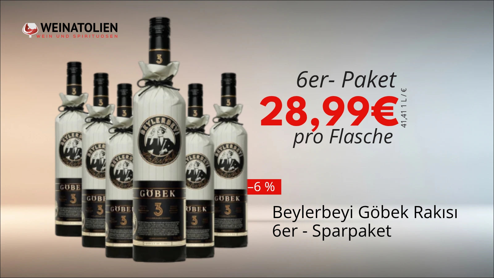 Beylerbeyi Göbek Rakısı – 6er Sparpaket