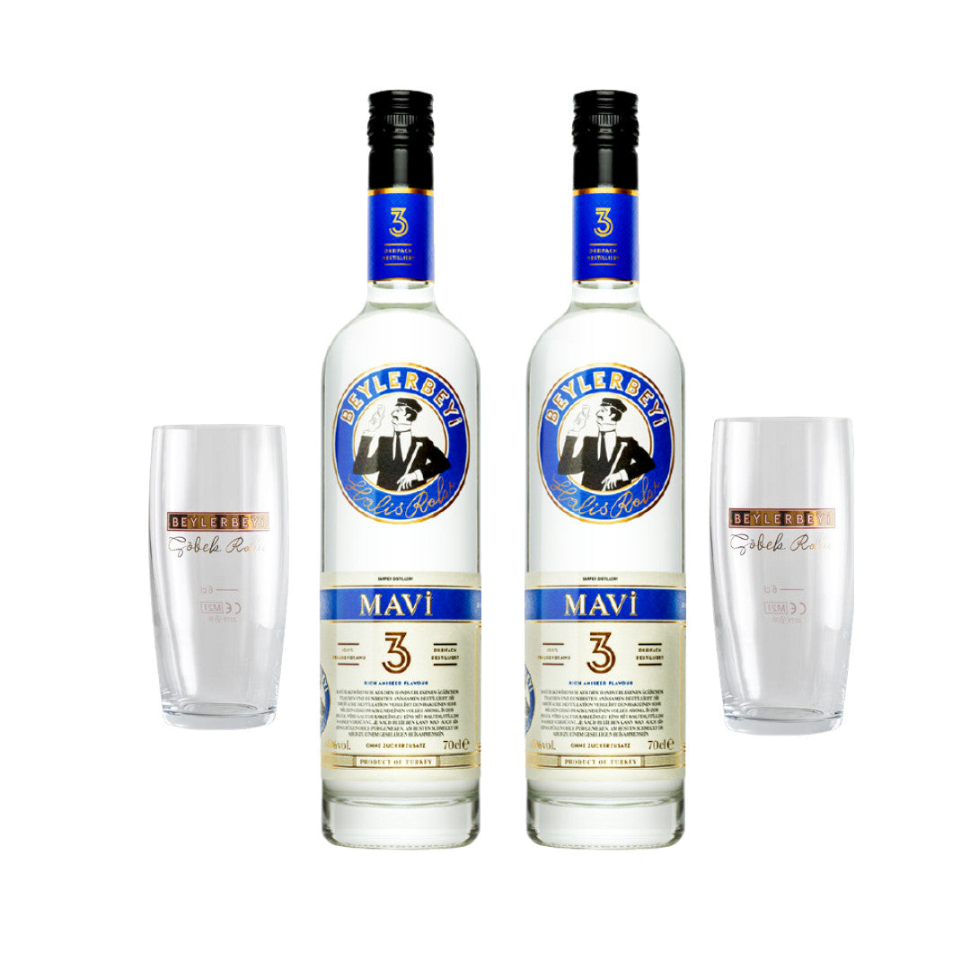 Beylerbeyi Mavi Raki 2er Set + 2 Gläser gratis | Weinatolien