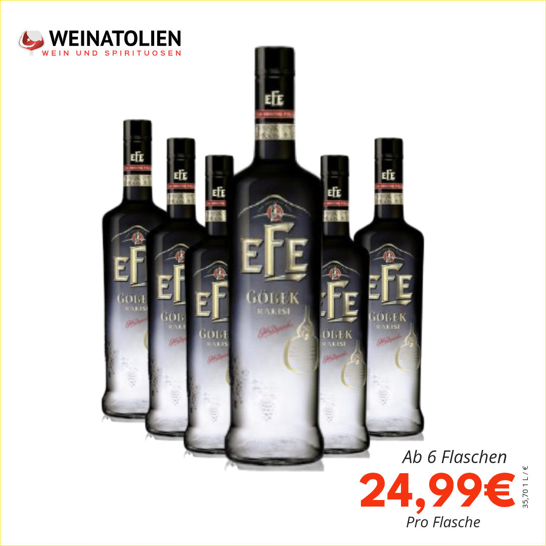 Efe Göbek Rakısı – 6er Sparpaket Türkischer Raki - Weinatolien