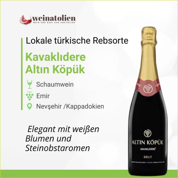 Kavaklıdere Altın Köpük Schaumwein aus Kappadokien