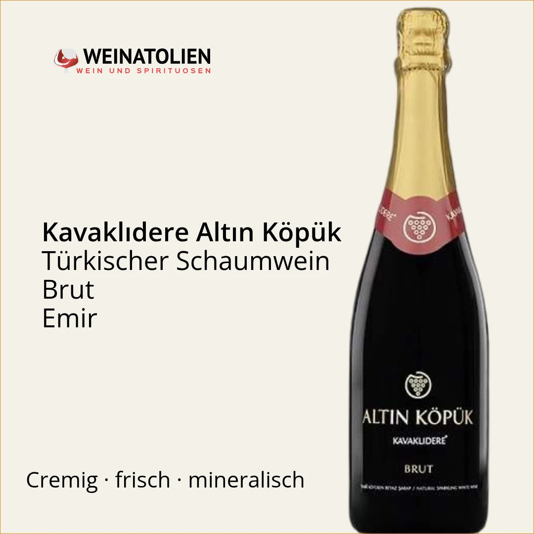 Kavaklıdere Altın Köpük – türkischer Schaumwein, Brut aus Emir