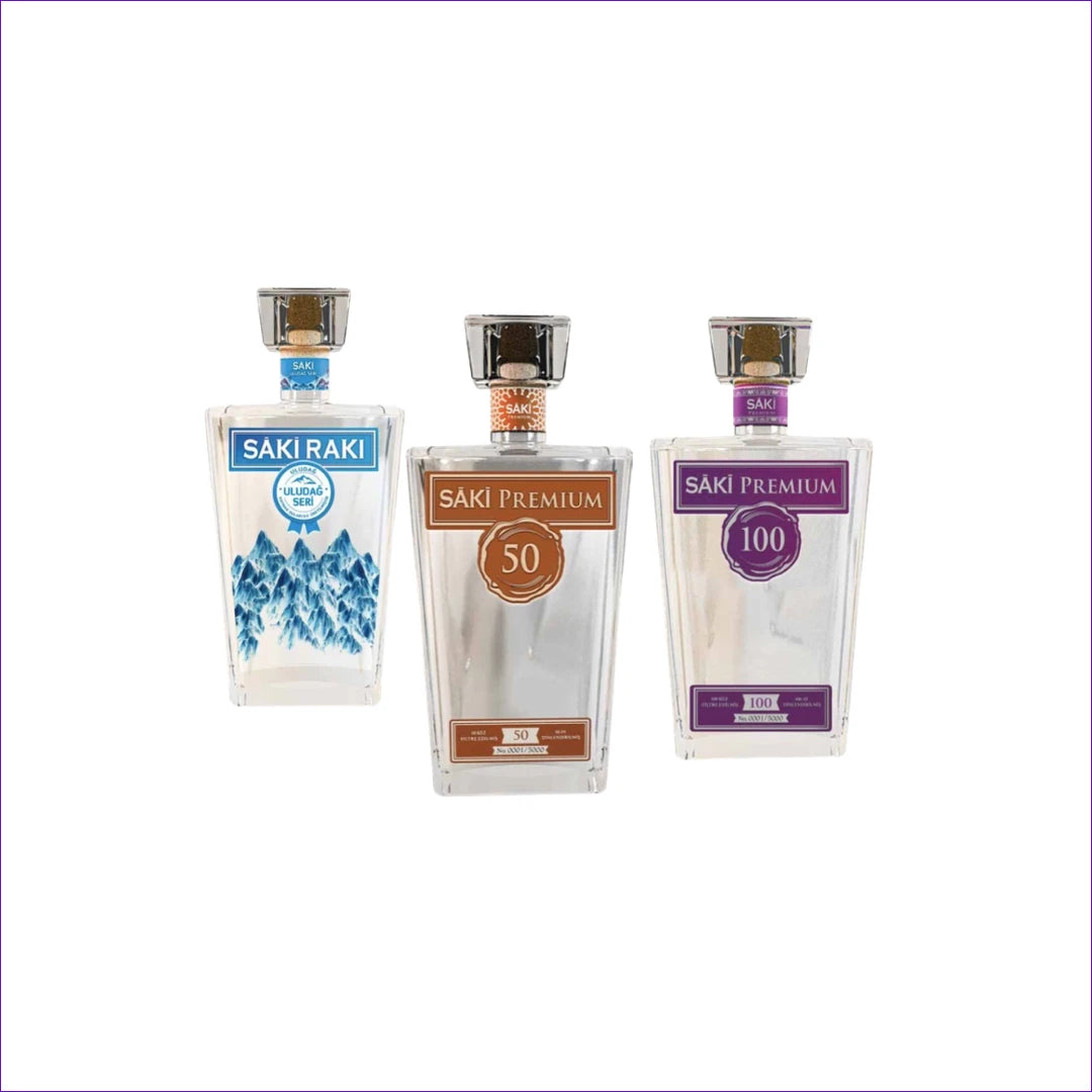 Sâki Rakı Premium Probierpaket mit Premium 50, Uludağ Seri und Premium 100
