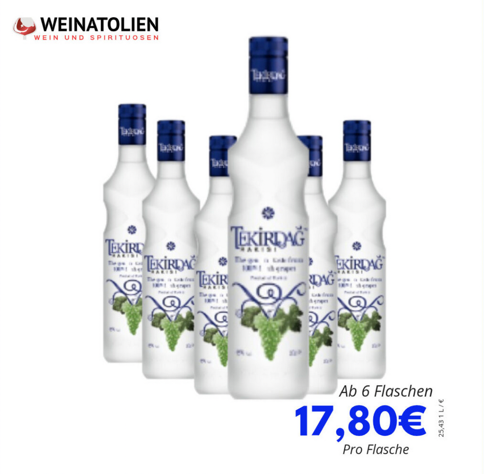Tekirdağ Rakısı Mavi Seri – 6er Sparpaket
