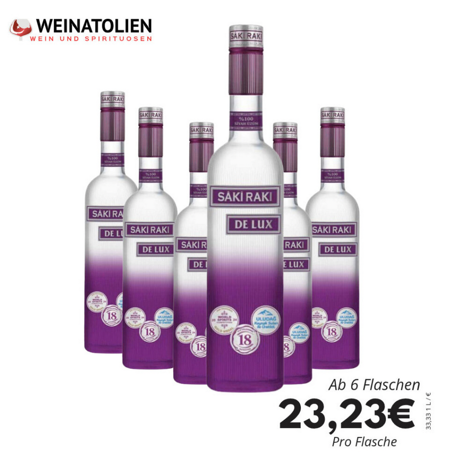 Saki Rakı De Lux – 6er Sparpaket