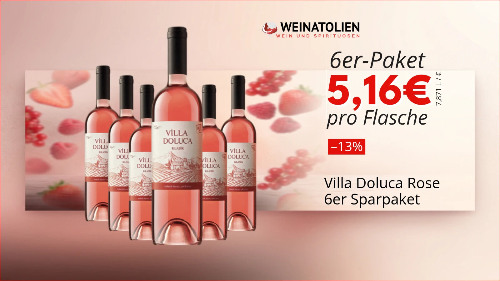 Villa Doluca Rosé – 6er-Sparpaket kaufen