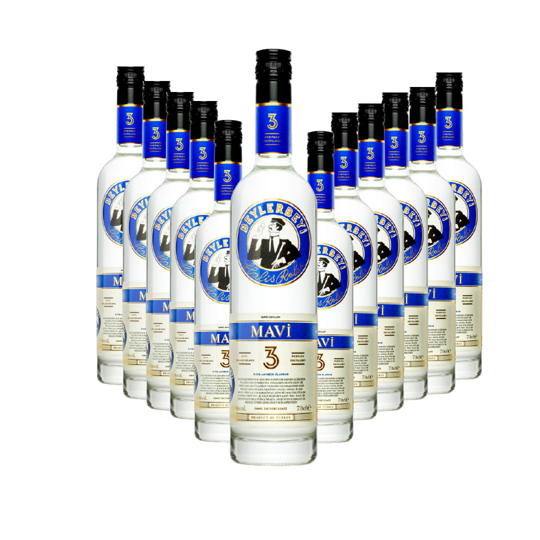 Beylerbeyi Mavi 12er Sparpaket mit 12 Flaschen Raki – ab 17,99 € pro Flasche