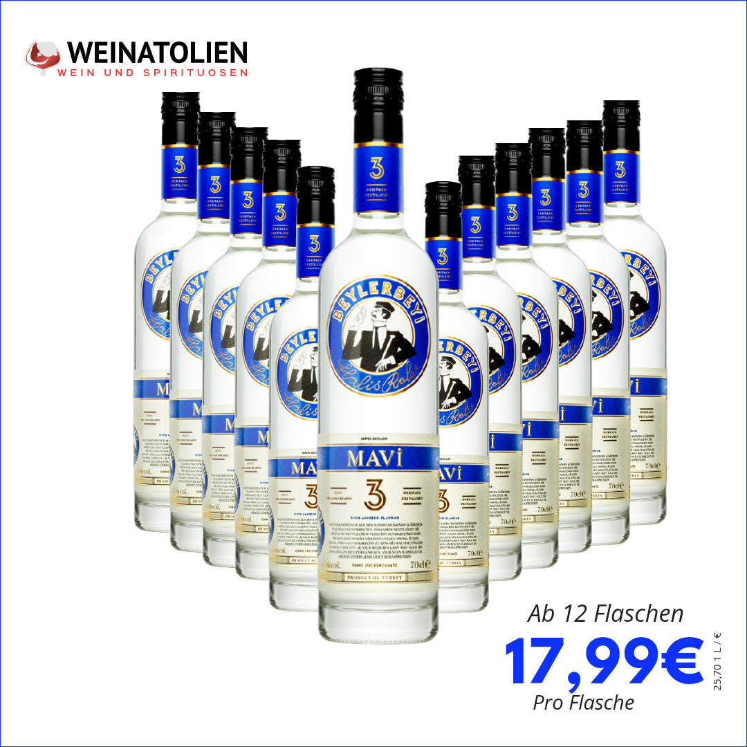 Beylerbeyi Mavi 12er Sparpaket – 12 Flaschen Raki