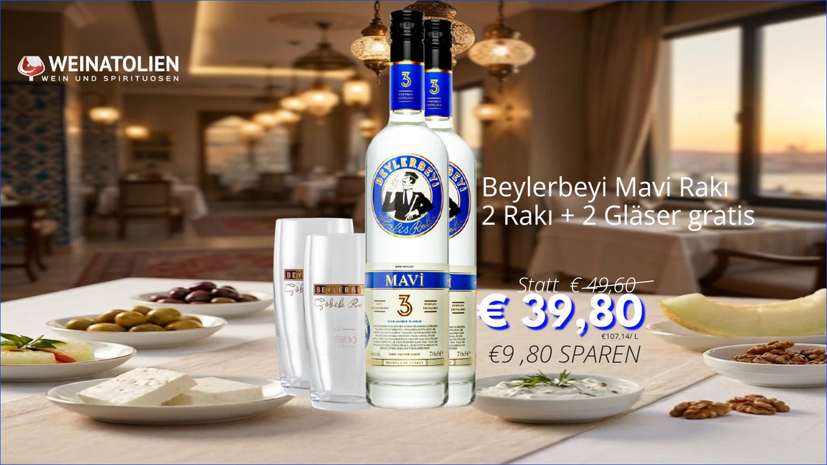 Beylerbeyi Mavi Rakı – 2 Rakı mit 2 Gläsern gratis