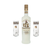 Efe Gold Rakı 0,7l Set - Eine Flasche fassgereifter Premium Raki inklusive zwei passenden Raki-Gläsern zum attraktiven Set-Preis.