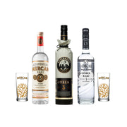 Göbek Rakısı Sparpaket mit 4 verschiedenen Premium Sorten - Exklusives Set mit Beylerbeyi Göbek, Mercan Göbek ve Saki Göbek, ideal für Kenner, 100% aus frischen Trauben ve ohne Zuckerzusatz.