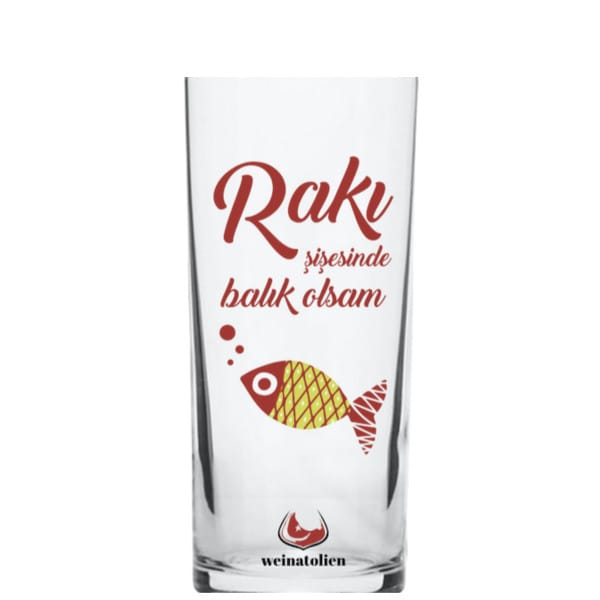 Rakı Şişesinde Kırmızı Balık-Rakı Glas