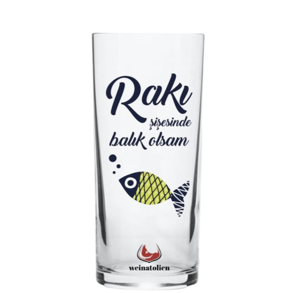 Rakı Şişesinde Sarı Balık-Rakı Glas