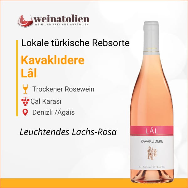 Kavaklıdere Lâl – Çal Karası Roséwein aus Çal