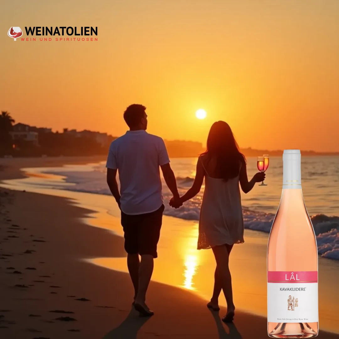Kavaklıdere Lâl Roséwein bei einem mediterranen Sommerabend