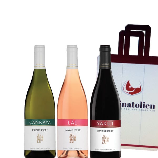 Kavaklıdere Legenden Sparpaket – Das ultimative Kennenlern-Set mit den Klassikern Çankaya (Weiß), Lâl (Rosé) und Yakut (Rot).