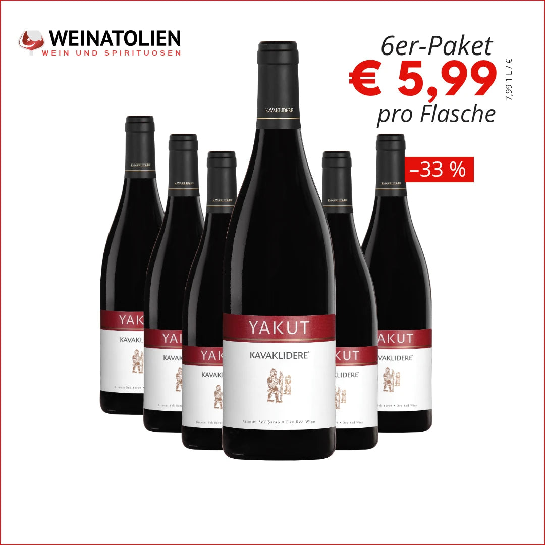Kavaklıdere Yakut 6er-Sparpaket – 5,99 € pro Flasche