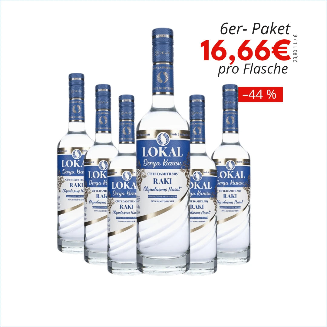 Lokal Derya Kuzusu Rakı 6er Sparpaket – 6 Flaschen für 99,96 €