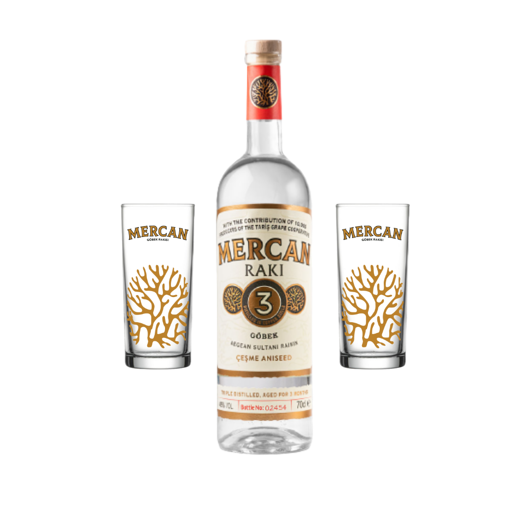 Mercan Göbek Rakısı Gläser Set türkischer Premium Rakı online kaufen