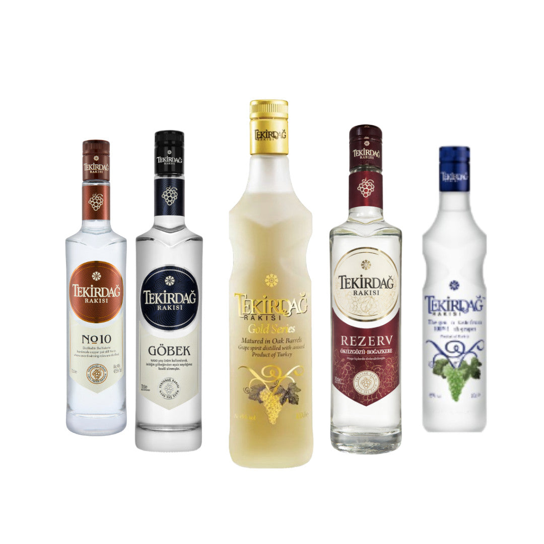 Tekirdağ Rakı Probierpaket – Exklusives Tasting-Set mit No. 10, Göbek, Gold Series, Rezerv ve Trakya Serisi.