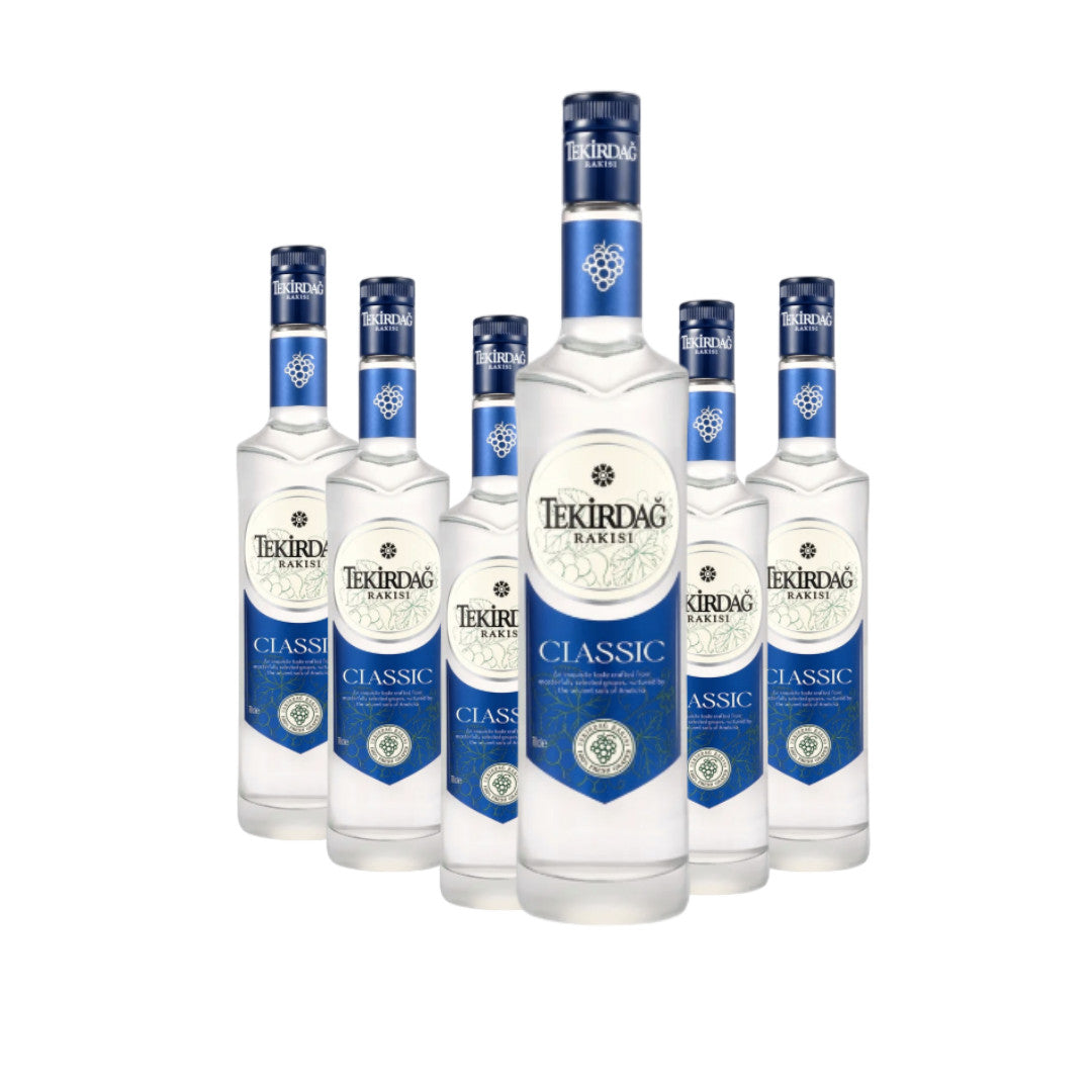 Tekirdağ Rakısı Mavi Seri 6er Sparpaket – klassischer türkischer Rakı mit blauem Etikett