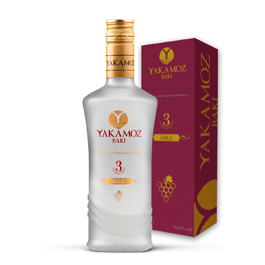 Yakamoz Rakı Gold – Flasche mit Originalverpackung