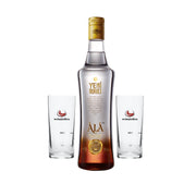 Yeni Rakı Âlâ 70 cl mit zwei Weinatolien Duble Rakıgläsern