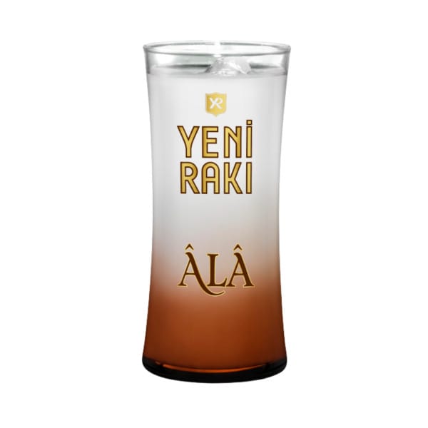 Yeni Rakı Âlâ Glas – Ein exklusives Rakı-Glas mit elegantem Farbverlauf ve goldenem Logo-Druck.