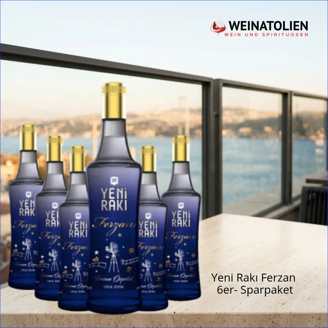 Yeni Rakı Ferzan 6er-Sparpaket mit sechs Flaschen