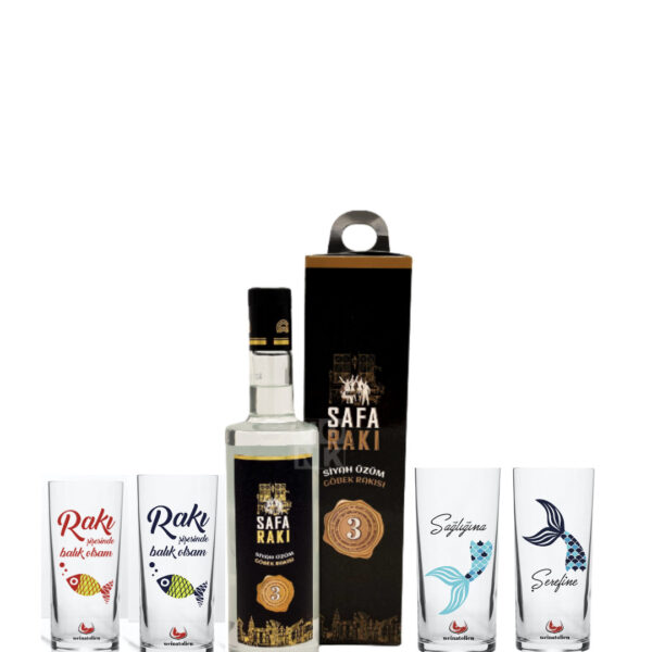 Safa Rakı Gläser Set balıklı rakı kadehleri