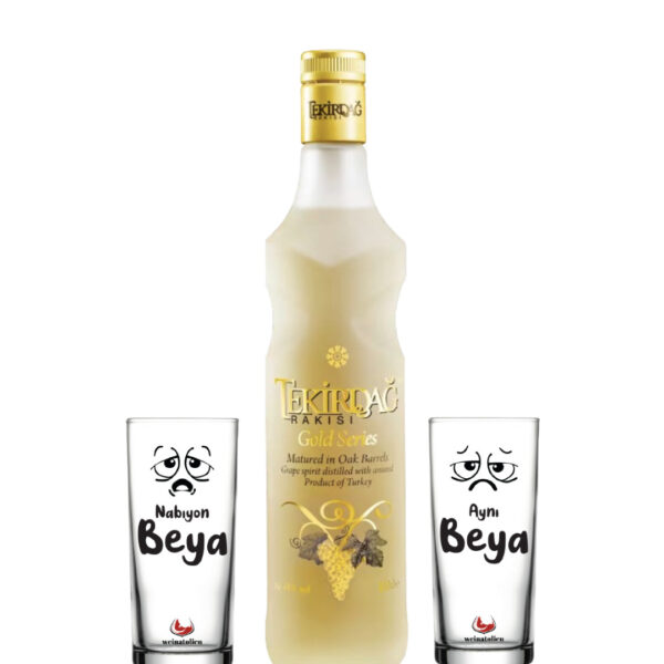 Tekirdağ Rakısı Gold Gläser Set