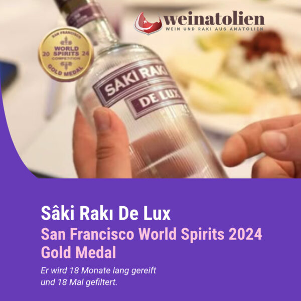 Saki Rakı,San Francisco World Spirits 2024 Gold Medal