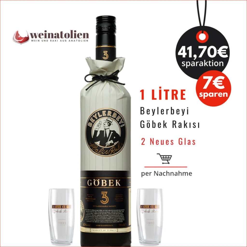 Beylerbeyi Göbek 1 Liter und 2 Glas