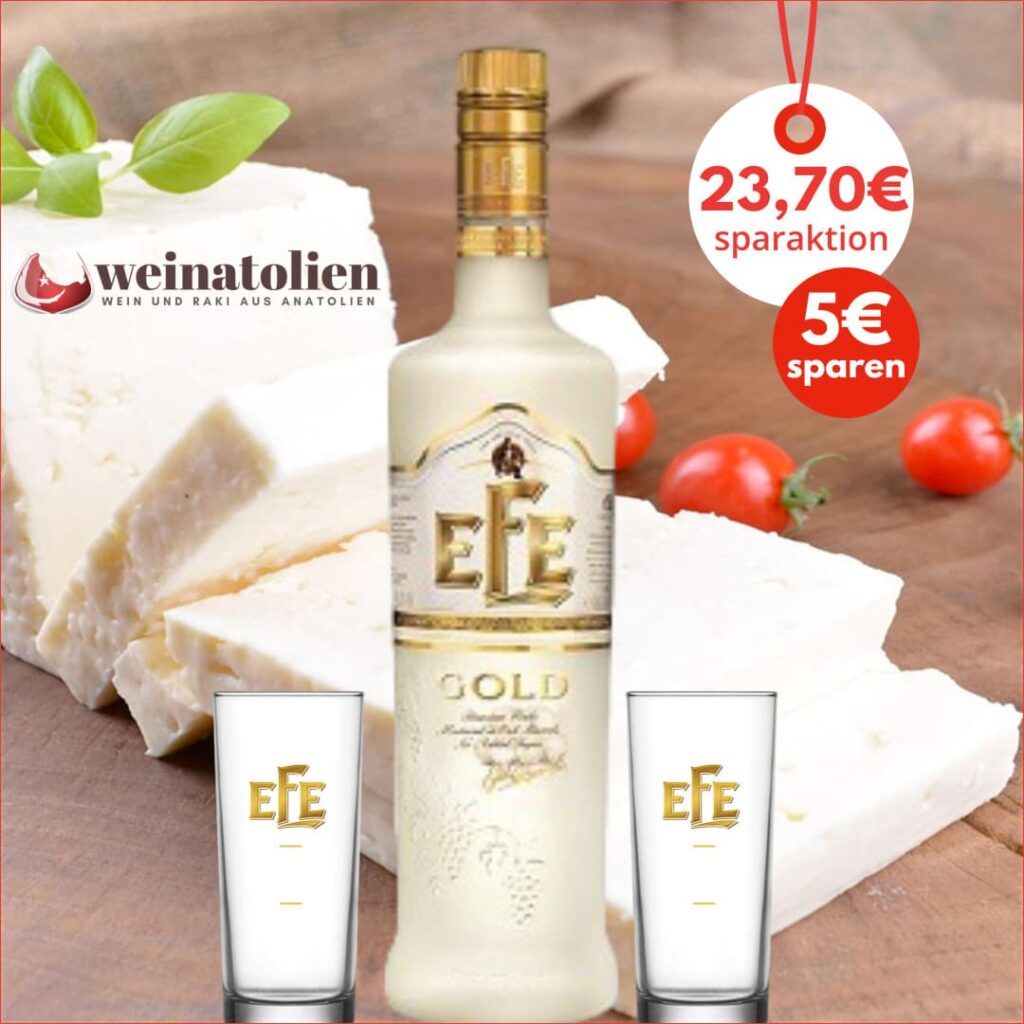 Efe Gold & Efe Gläser Set