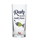 Rakı Şişesinde Sarı Balık Rakı Glas