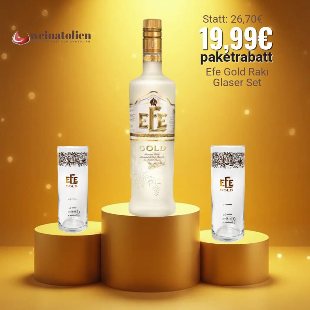 Efe Gold & Efe Gläser Set