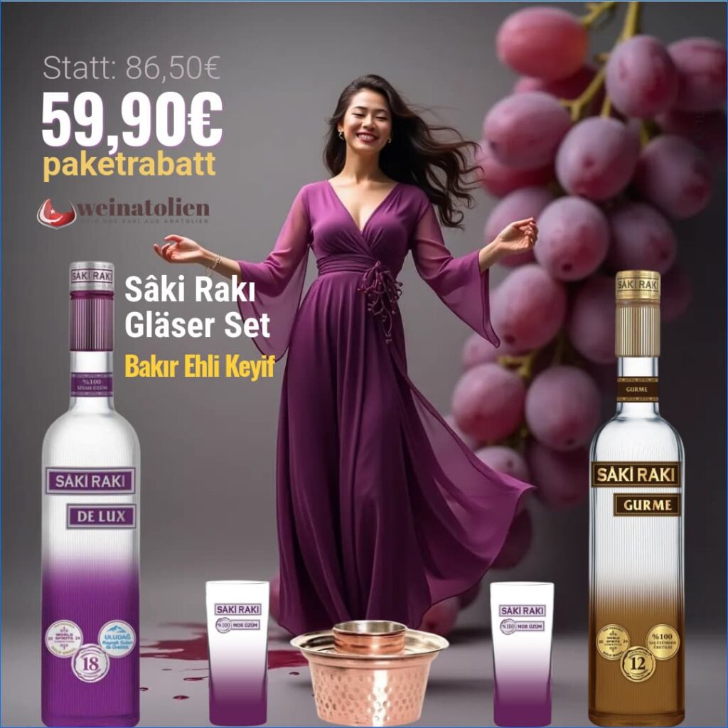 Sâki Rakı Gläser Set Bakır Ehli keyif