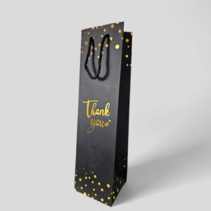Flaschentasche Schwarz-Gold