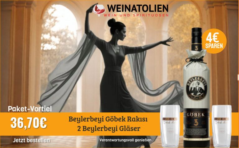 Beylerbeyi Göbek Rakısı & 2 Beylerbeyi Gläser – Sparaktion #weinatolien