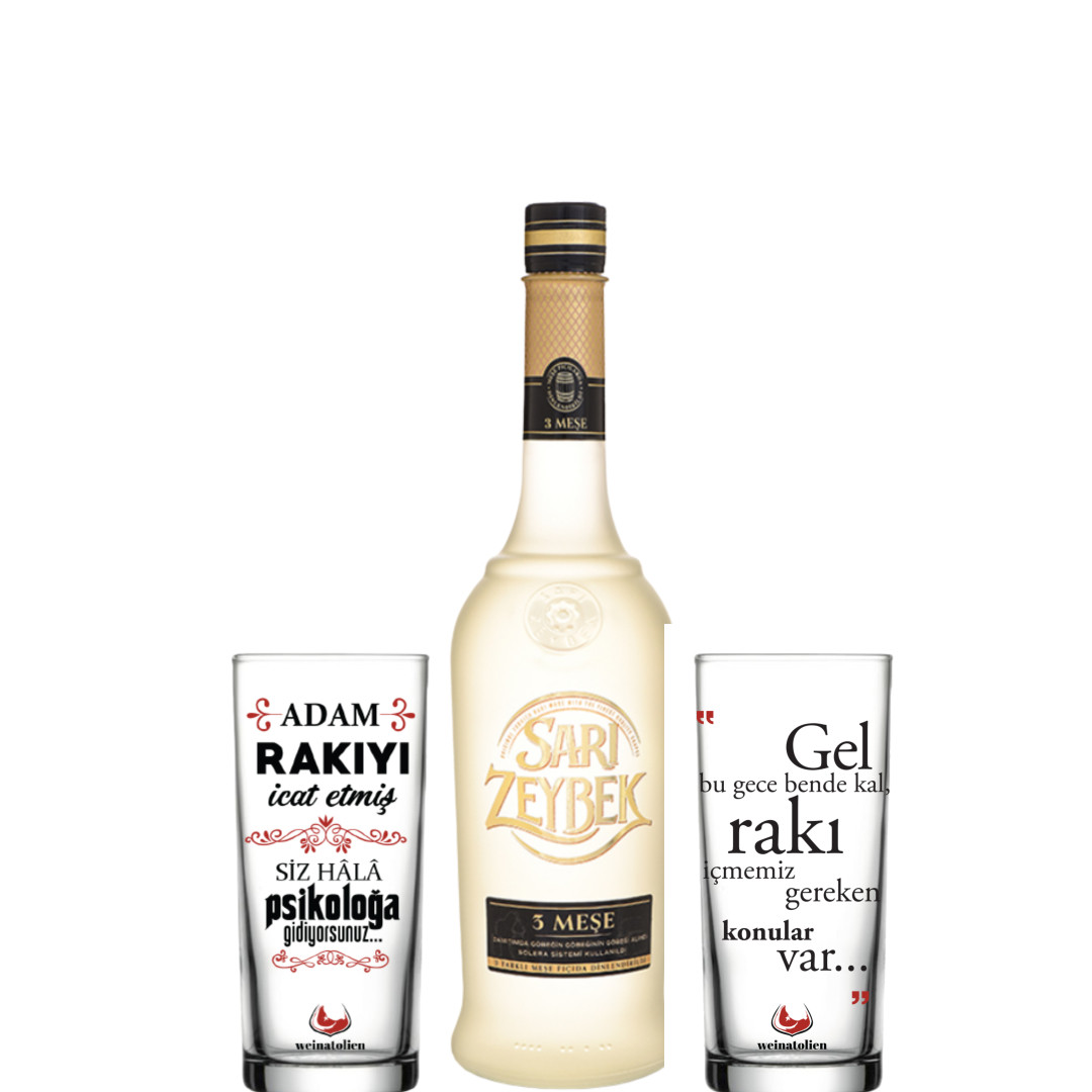 Efe Sarı Zeybek 3 Meşe Gläser Set