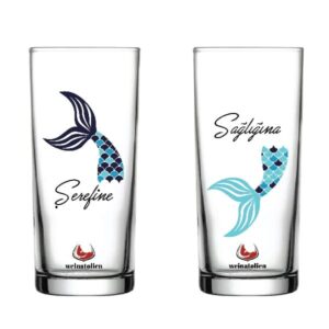 'Şerefine ve Sağlığına'-Rakı Gläser (Balıklı)