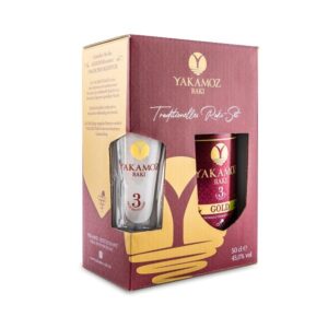 Yakamoz Rakı - Set mit Glas