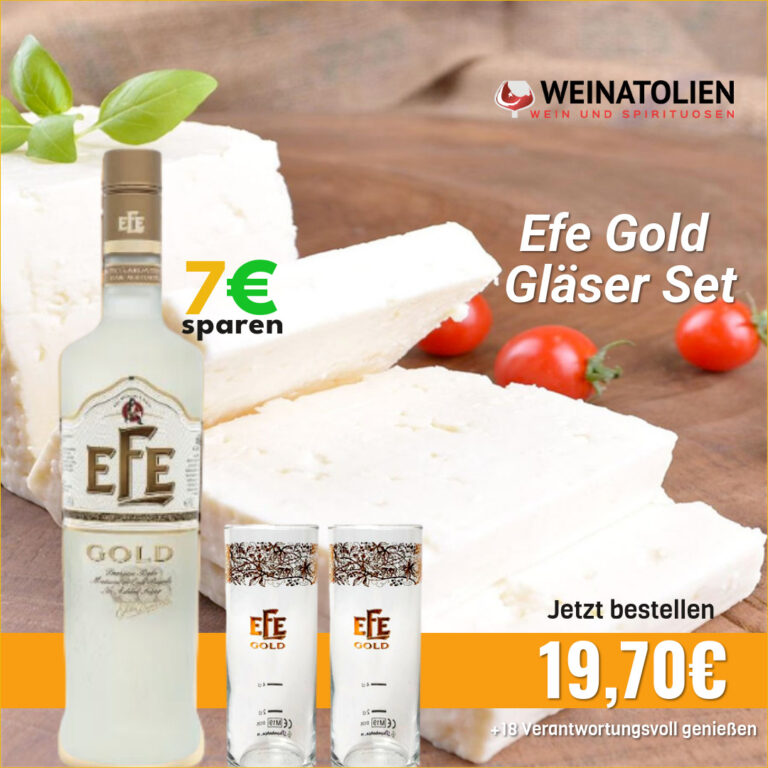 Efe Gold & Efe Gläser Set