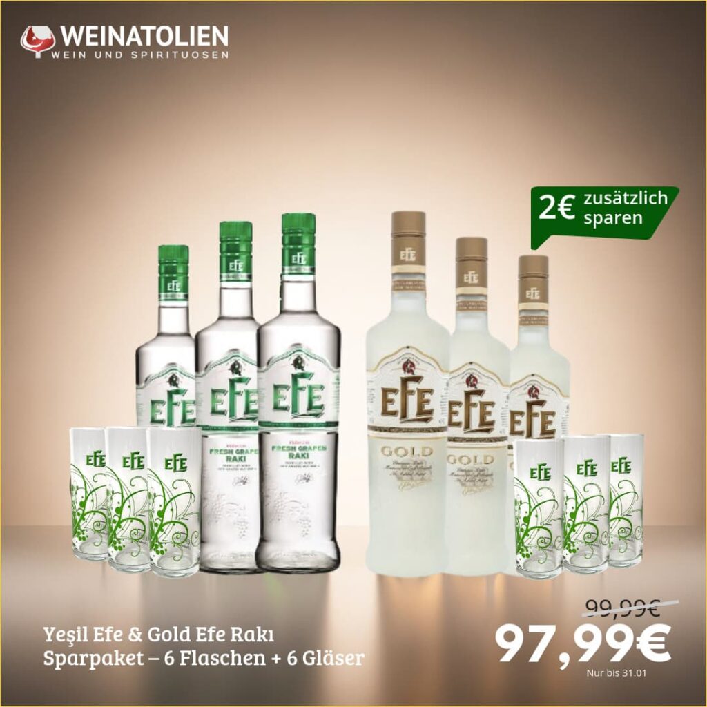 Yeşil Efe und Gold Efe Rakı Sparpaket