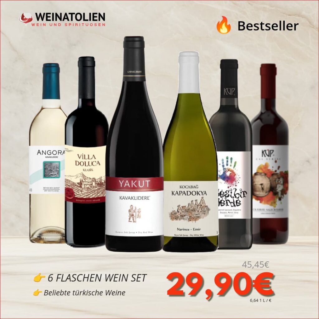 Türkischer Wein Paket – 6 Flaschen zum Top-Preis