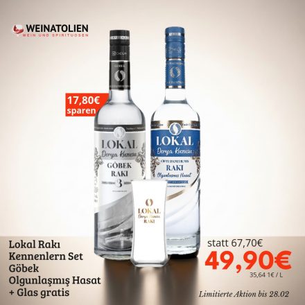 Lokal Rakı Kennenlern Set – Göbek & Olgunlaşmış Hasat + Glas gratis