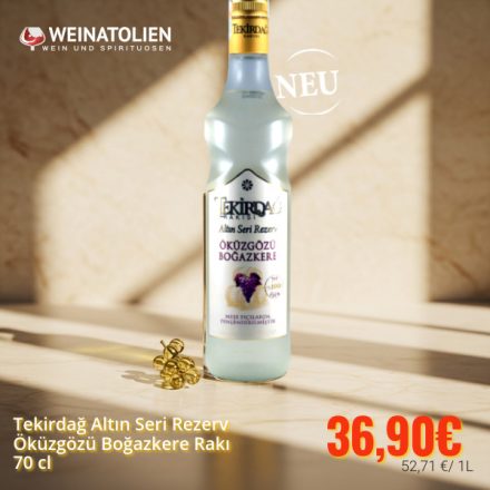 Tekirdağ Altın Seri Rezerv Öküzgözü Boğazkere Rakı