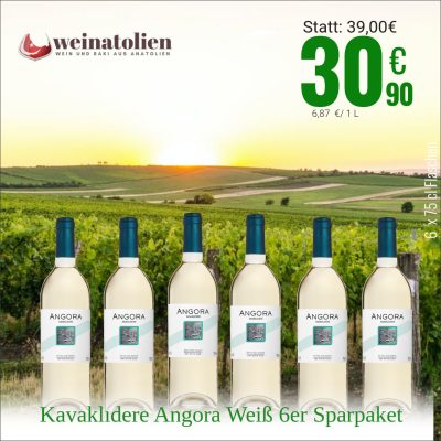  Kavaklıdere Angora Weiß 6er Sparpaket
